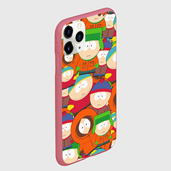 Чехол iPhone 11 Pro матовый ЮЖНЫЙ ПАРК, цвет: 3D-малиновый — фото 2