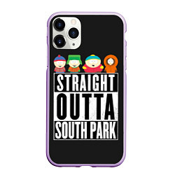 Чехол iPhone 11 Pro матовый South Park, цвет: 3D-сиреневый