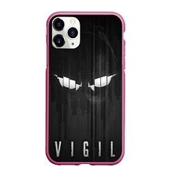 Чехол iPhone 11 Pro матовый Vigil, цвет: 3D-малиновый