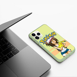 Чехол iPhone 11 Pro матовый POKEMON, цвет: 3D-салатовый — фото 2
