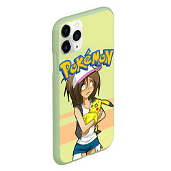 Чехол iPhone 11 Pro матовый POKEMON, цвет: 3D-салатовый — фото 2