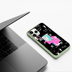 Чехол iPhone 11 Pro матовый Billie Eilish, цвет: 3D-салатовый — фото 2