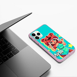 Чехол iPhone 11 Pro матовый BEAR GIRL, цвет: 3D-розовый — фото 2