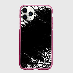 Чехол iPhone 11 Pro матовый БЕЛЫЕ ЧЕРЕПА, цвет: 3D-малиновый