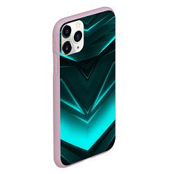 Чехол iPhone 11 Pro матовый NEON GEOMETRY STRIPES, цвет: 3D-розовый — фото 2