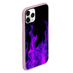 Чехол iPhone 11 Pro матовый ФИОЛЕТОВЫЙ ОГОНЬ, цвет: 3D-розовый — фото 2