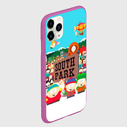 Чехол iPhone 11 Pro матовый South Park, цвет: 3D-фиолетовый — фото 2
