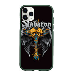 Чехол iPhone 11 Pro матовый SABATON, цвет: 3D-темно-зеленый