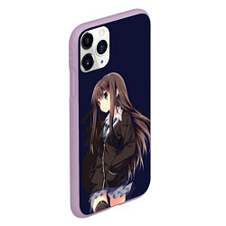 Чехол iPhone 11 Pro матовый Аниме, цвет: 3D-сиреневый — фото 2