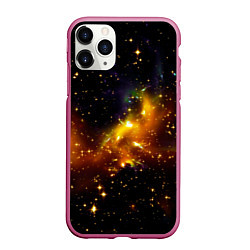 Чехол iPhone 11 Pro матовый STARS, цвет: 3D-малиновый