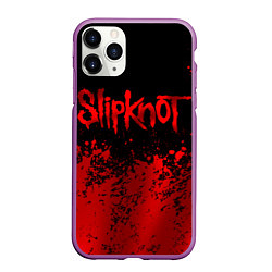 Чехол iPhone 11 Pro матовый Slipknot 9, цвет: 3D-фиолетовый