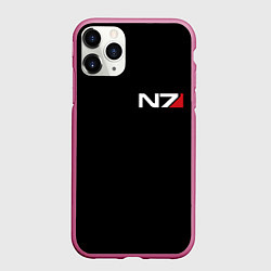 Чехол iPhone 11 Pro матовый MASS EFFECT N7, цвет: 3D-малиновый