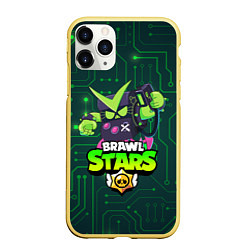 Чехол iPhone 11 Pro матовый BRAWL STARS VIRUS 8-BIT, цвет: 3D-желтый