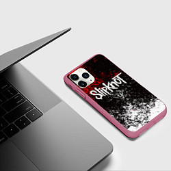 Чехол iPhone 11 Pro матовый SLIPKNOT, цвет: 3D-малиновый — фото 2