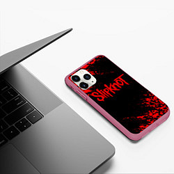 Чехол iPhone 11 Pro матовый SLIPKNOT, цвет: 3D-малиновый — фото 2