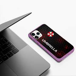 Чехол iPhone 11 Pro матовый UMBRELLA CORP, цвет: 3D-фиолетовый — фото 2