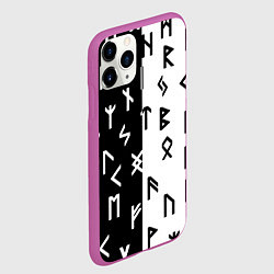 Чехол iPhone 11 Pro матовый РУНЫ, цвет: 3D-фиолетовый — фото 2