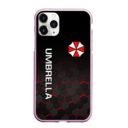 Чехол iPhone 11 Pro матовый UMBRELLA CORP, цвет: 3D-розовый