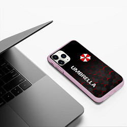 Чехол iPhone 11 Pro матовый UMBRELLA CORP, цвет: 3D-розовый — фото 2