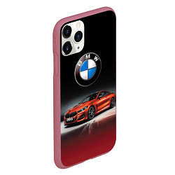 Чехол iPhone 11 Pro матовый BMW, цвет: 3D-малиновый — фото 2