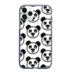 Чехол iPhone 11 Pro матовый Panda, цвет: 3D-серый