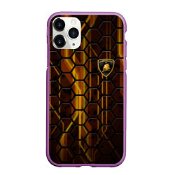 Чехол iPhone 11 Pro матовый Lamborghini, цвет: 3D-фиолетовый