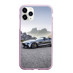 Чехол iPhone 11 Pro матовый Mercedes V8 Biturbo, цвет: 3D-розовый