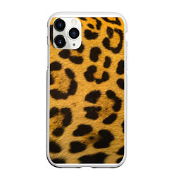 Чехол iPhone 11 Pro матовый Леопард, цвет: 3D-белый