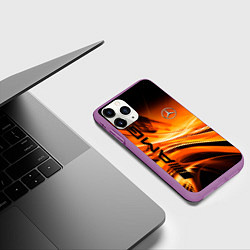 Чехол iPhone 11 Pro матовый MERCEDES, цвет: 3D-фиолетовый — фото 2