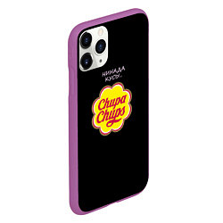 Чехол iPhone 11 Pro матовый Chupa chups, цвет: 3D-фиолетовый — фото 2