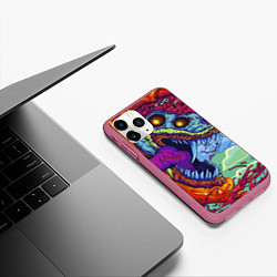 Чехол iPhone 11 Pro матовый HYPERBEAST, цвет: 3D-малиновый — фото 2