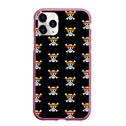 Чехол iPhone 11 Pro матовый One Piece, цвет: 3D-малиновый