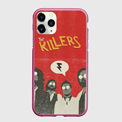 Чехол iPhone 11 Pro матовый The Killers, цвет: 3D-малиновый