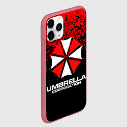Чехол iPhone 11 Pro матовый Umbrella Corporation, цвет: 3D-малиновый — фото 2