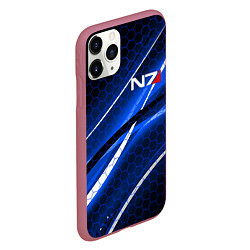 Чехол iPhone 11 Pro матовый MASS EFFECT N7, цвет: 3D-малиновый — фото 2