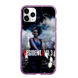 Чехол iPhone 11 Pro матовый RESIDENT EVIL 3, цвет: 3D-фиолетовый