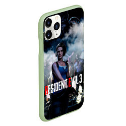 Чехол iPhone 11 Pro матовый RESIDENT EVIL 3, цвет: 3D-салатовый — фото 2