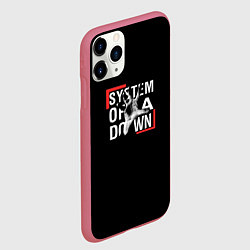 Чехол iPhone 11 Pro матовый System of a Down, цвет: 3D-малиновый — фото 2
