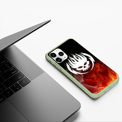 Чехол iPhone 11 Pro матовый THE OFFSPRING, цвет: 3D-салатовый — фото 2
