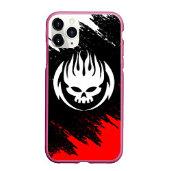 Чехол iPhone 11 Pro матовый THE OFFSPRING, цвет: 3D-малиновый