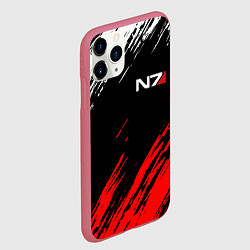 Чехол iPhone 11 Pro матовый MASS EFFECT N7, цвет: 3D-малиновый — фото 2