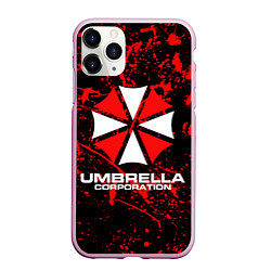 Чехол iPhone 11 Pro матовый Umbrella Corporation, цвет: 3D-розовый