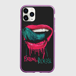 Чехол iPhone 11 Pro матовый Falling in Reverse, цвет: 3D-фиолетовый