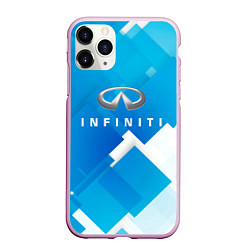 Чехол iPhone 11 Pro матовый Infiniti, цвет: 3D-розовый