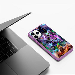 Чехол iPhone 11 Pro матовый KIMETSU NO YAIBA, цвет: 3D-фиолетовый — фото 2