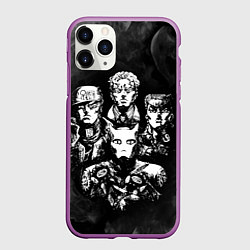 Чехол iPhone 11 Pro матовый JOJOS BIZARRE ADVENTURE, цвет: 3D-фиолетовый