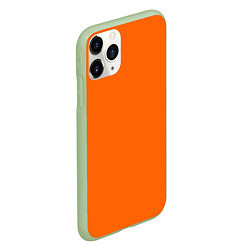 Чехол iPhone 11 Pro матовый Цвет апельсиновая корка, цвет: 3D-салатовый — фото 2