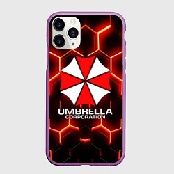 Чехол iPhone 11 Pro матовый UMBRELLA CORP, цвет: 3D-фиолетовый