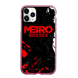 Чехол iPhone 11 Pro матовый METRO EXODUS, цвет: 3D-малиновый