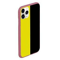 Чехол iPhone 11 Pro матовый BLACK YELLOW, цвет: 3D-малиновый — фото 2